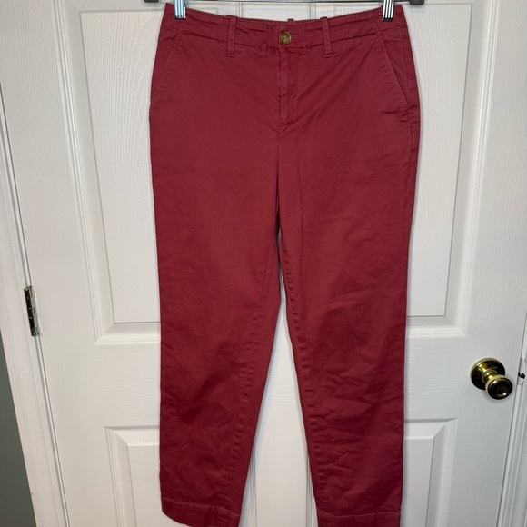Brooks Brothers Women's Red Straight Leg Chino Pants Size 4 GUC - Picture 1 of 6